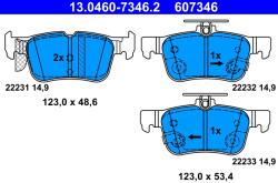 ATE Set Placute Frana, Frana Disc 13.0460-7346.2 Ford Focus Iv/Galaxy Iii/Kuga Ii (13.0460-7346.2)