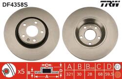 TRW Disc Frana Df4358S Audi A6 C6/A8 D3 Audi (Faw) A6L C6