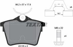 TEXTAR Set Placute Frana, Frana Disc 2413501 Citroën C5 Iii Peugeot 407/607