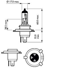 Philips Bec, Far Faza Lunga 12342Vpb1 Abarth Grande Punto/Punto/Ritmo Alfa Romeo 164/33