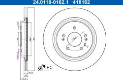 ATE Disc Frana 24.0118-0162.1 Hyundai Santa Fe Iv