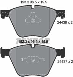 TEXTAR Set Placute Frana, Frana Disc 2443601 Bmw 5 Gran Turismo/7/X5/X6