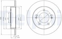 DELPHI Disc Frana Bg4310 Hyundai Ix20 Kia Venga (BG4310)