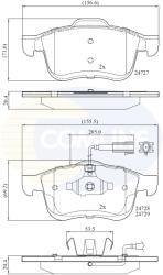 COMLINE Set Placute Frana, Frana Disc Cbp12032 Chrysler Delta Fiat Doblo Lancia Delta Iii (CBP12032)