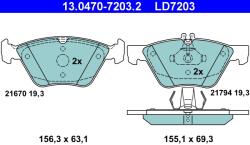 ATE Set Placute Frana, Frana Disc 13.0470-7203.2 Mercedes-Benz E-Class/S-Class