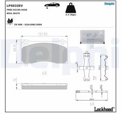 DELPHI Set Placute Frana, Frana Disc Lp5033Ev Tesla Model 3/Model Y (LP5033EV)