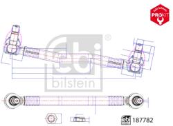 FEBI BILSTEIN Bieleta, Directie Punte Fata 187782 Mercedes-Benz Econic 2 (187782)