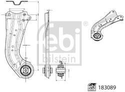 Febi Bilstein Brat, Suspensie Roata Centru 183089 Suzuki Swace Toyota C-Hr/Corolla/Prius/Yaris