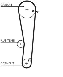 GATES Set Curea De Distributie K015568Xs Hyundai Accent Ii/Getz/Lantra Ii