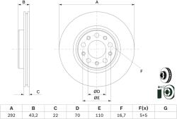 Bosch Disc Frana 0986479D99 Alfa Romeo 159/Brera/Spider (0986479D99)