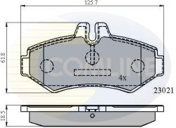 COMLINE Set Placute Frana, Frana Disc Cbp0914 Mercedes-Benz G-Class/Sprinter 2-T (CBP0914)