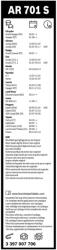 Bosch Lamela Stergator Fata 3397007706 Chrysler Voyager V Citroën Evasion/Jumpy I