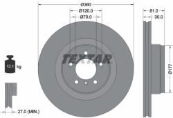 TEXTAR Disc Frana 92178403 Land Rover Range Rover Iii