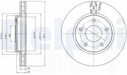 DELPHI Disc Frana Bg4258 Dodge Caliber Mitsubishi Lancer Vii/Lancer Viii