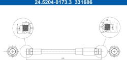 ATE Furtun Frana 24.5204-0173.3 Audi A1/A1 Allstreet/A1 City Carver Seat Arona (24.5204-0173.3)