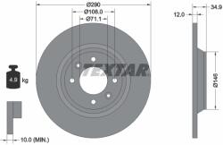 TEXTAR Disc Frana 92231303 Citroën C4/C4 Ii/Ds4/Ds5 Ds Ds 4 / Ds 4 Crossback/Ds 5 (92231303)
