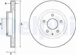 DELPHI Disc Frana Bg4713C Mazda 3/Cx-3