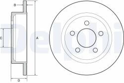 DELPHI Disc Frana Bg4648 Jeep Cherokee/Wrangler Ii (BG4648)