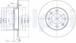 DELPHI Disc Frana Bg3653 Citroën Berlingo / Berlingo First/Berlingo / Berlingo First ( (BG3653)