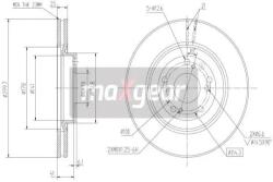 MAXGEAR Disc Frana Punte Fata 19-2301 Honda Civic Viii/Cr-V Ii (19-2301)