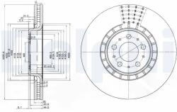 DELPHI Disc Frana Bg9783C Volvo Xc90 I (BG9783C)