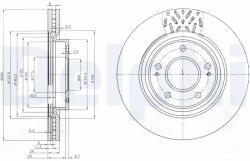 DELPHI Disc Frana Bg4034 Mitsubishi Grandis (BG4034)