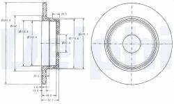 DELPHI Disc Frana Bg2510 Mercedes-Benz 124/124 T-Model/C-Class/C-Class T-Model/Clk/Slk (BG2510)