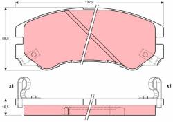TRW Set Placute Frana, Frana Disc Gdb1186 Ford Australia Ka Holden Frontera/Rodeo (GDB1186)