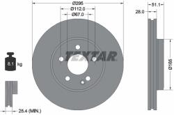 TEXTAR Disc Frana 92254803 Mercedes-Benz A-Class/B-Class/Cla/Cla Shooting Brake