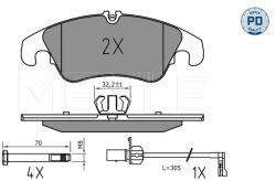 MEYLE Set Placute Frana, Frana Disc Punte Fata 0252225219/Pd Audi A6 C7/A7/Q5