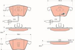 TRW Set Placute Frana, Frana Disc Gdb1528 Audi A6 C5/Allroad C5