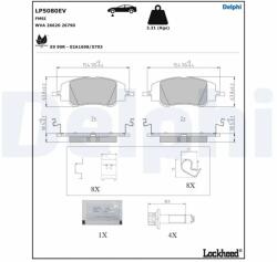 DELPHI Set Placute Frana, Frana Disc Lp5080Ev Alfa Romeo Junior Citroën C3 Iv/C4 Iii