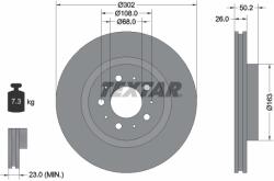 TEXTAR Disc Frana 92092300 Volvo 850/C70 I/S70/V70 I/Xc70 I Cross Country