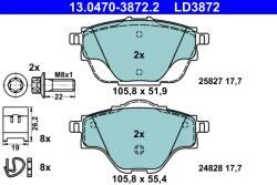 ATE Set Placute Frana, Frana Disc 13.0470-3872.2 Citroën C4 Picasso Ii/C4 Spacetourer (13.0470-3872.2)