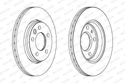 FERODO Disc Frana Ddf1286C Vw California T5/California T6/Multivan T5/Multivan T6 (DDF1286C)