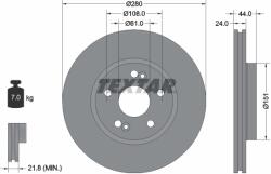 TEXTAR Disc Frana 92113803 Renault Espace Iii/Kangoo/Kangoo / Grand Kangoo Ii/Laguna I