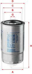 SOFIMA Filtru Combustibil S4H2Onr Alfa Romeo 147/156/166/Gt Askam Fora Fiat Doblo/Stilo (S4H2ONR)