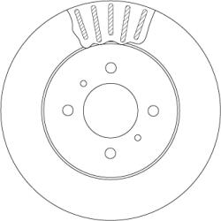 TRW Disc Frana Df4498 Hafei Sigma Mitsubishi Colt Iv/Lancer Iv/Lancer V/Lancer Vi