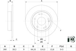 Bosch Disc Frana 0986479G17 Honda Civic X/Civic Xi