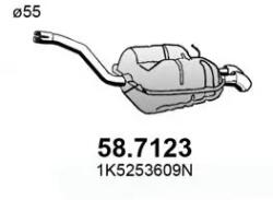 ASSO Toba Esapament Finala 58.7123 Vw Golf V/Golf Van Vi/Golf Vi/Jetta Iii