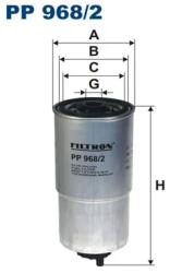 FILTRON Filtru Combustibil Pp968/2 Fiat Multipla/Punto Kia Sorento I Uaz Patriot (PP968/2)