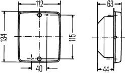 HELLA Lumina De Ceata Spate Dreapta 2Ne003236-301 Mercedes-Benz Citaro/Conecto/Tourino (2NE003236-301)