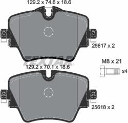 TEXTAR Set Placute Frana, Frana Disc 2561701 Bmw 1/2/2 Active/2 Active Tourer/2 Gran/3/4 (2561701)