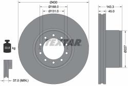 TEXTAR Disc Frana 93186700 Mercedes-Benz Actros/Actros Mp4 / Mp5/Antos/Atego/Atego 2/Of (93186700)