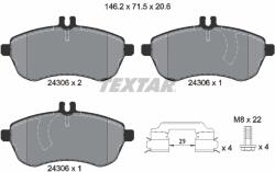 TEXTAR Set Placute Frana, Frana Disc 2430602 Mercedes-Benz C-Class/C-Class T-Model