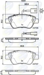 COMLINE Set Placute Frana, Frana Disc Cbp11037 Abarth 500C / 595C / 695C Alfa Romeo Mito (CBP11037)