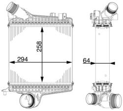 MAHLE Intercooler, Compresor Ci221000P Audi Q7/Q8 Vw Touareg