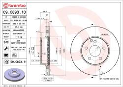 BREMBO Disc Frana 09. C893.11 Mercedes-Benz E-Class/E-Class T-Model/S-Class