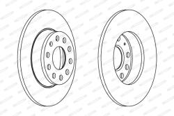 FERODO Disc Frana Ddf1895C Audi A1/A3/A3 Allstreet/Q2/Tt Cupra Formentor/Leon Seat Leon (DDF1895C)