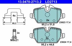 ATE Set Placute Frana, Frana Disc 13.0470-2713.2 Bmw 1/3 Mini Mini Countryman (13.0470-2713.2)